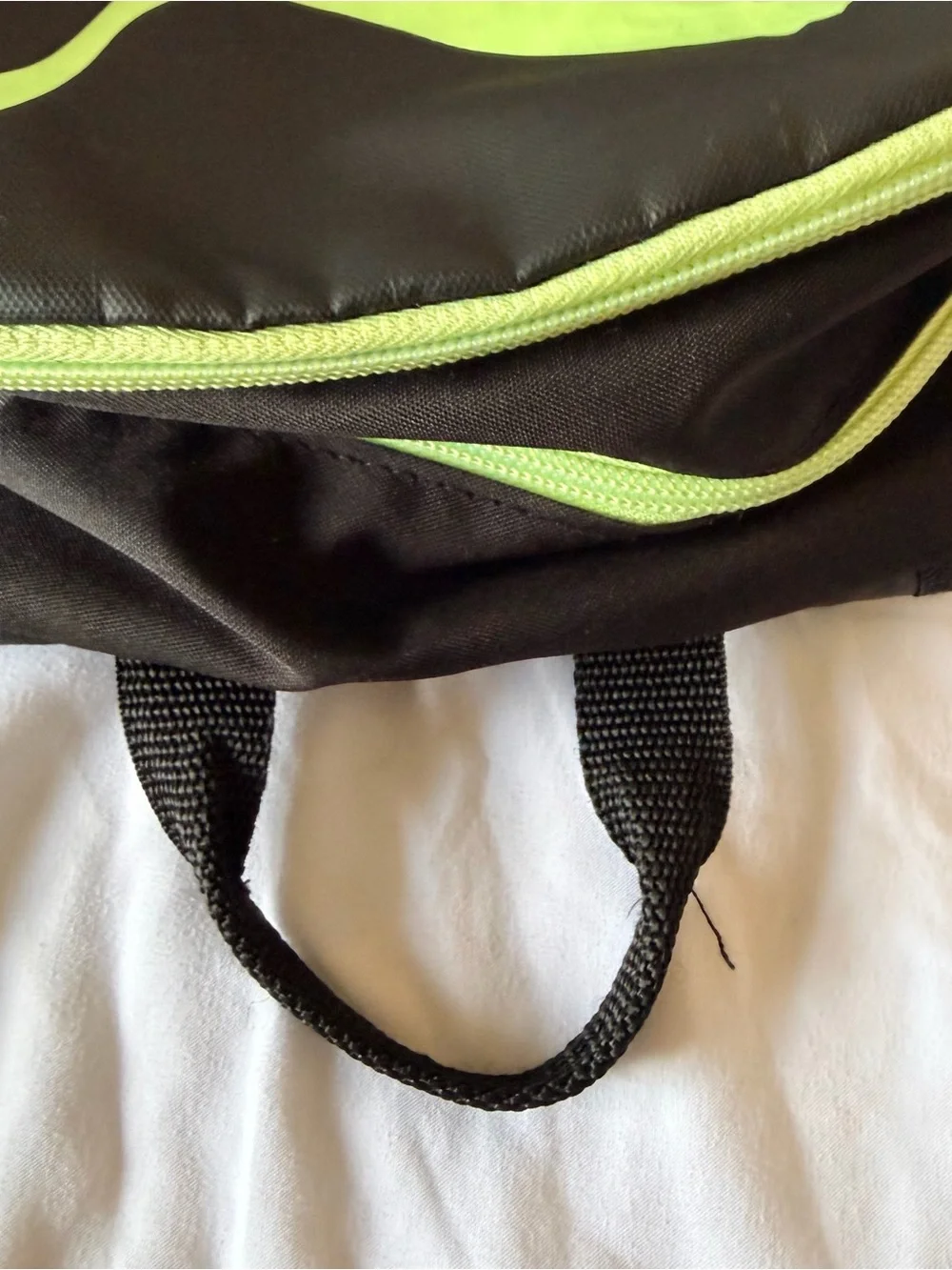 Puma Black Backpack with Neon Lime Accents